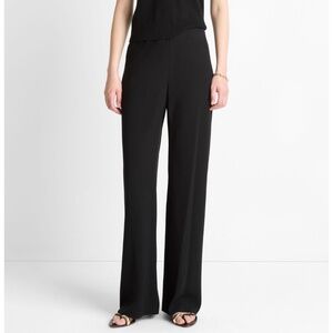 Vince Black Boot Cut High-Waist Crepe Bias Pants Medium